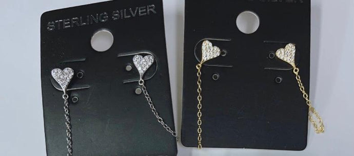 Pave Heart Earring