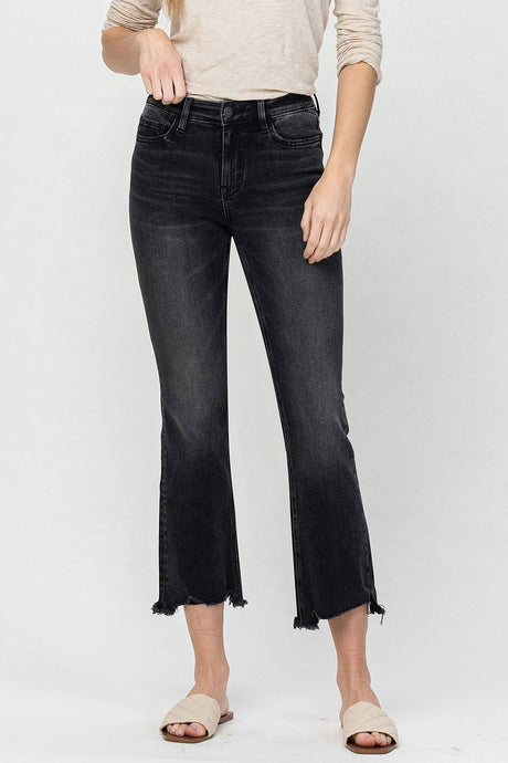 Washed Black Cropped Jean