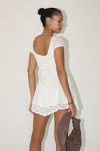 Load image into Gallery viewer, Floral Texture Mini Dress White