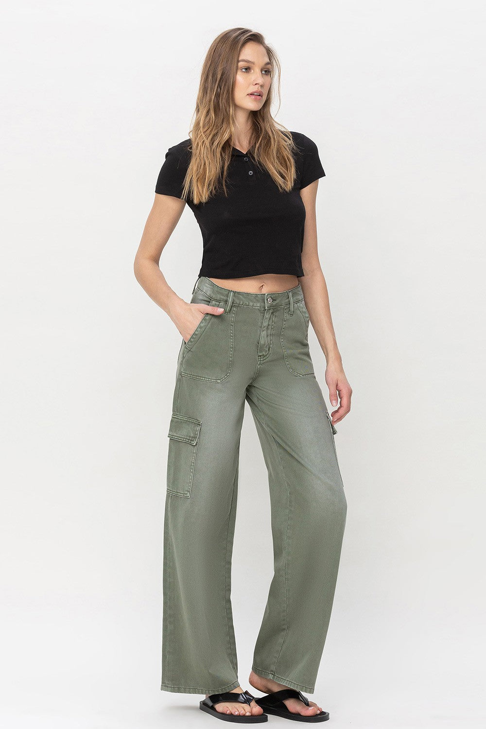 Fashioned For Living: distressed skinny jeans with olive utility