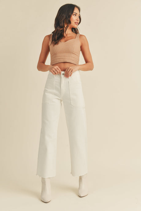 Nautical White Pocket Jean