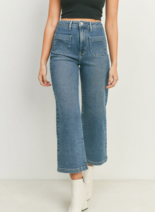 Front Pocket Wide Leg Jean