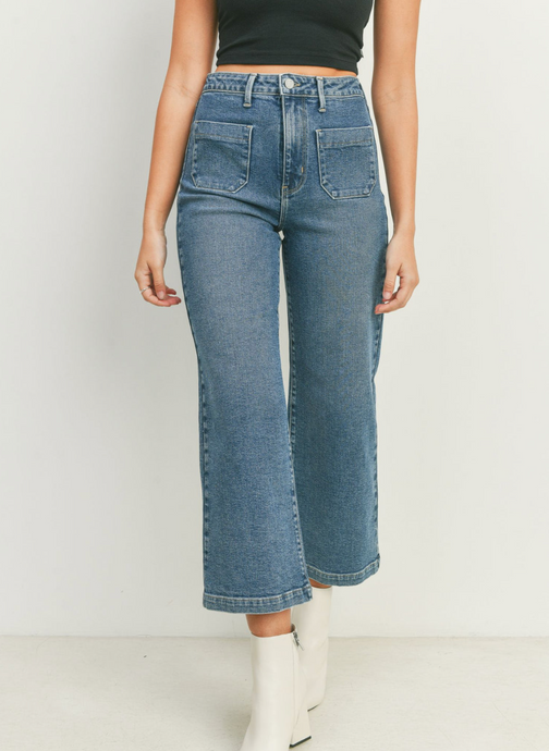 Front Pocket Wide Leg Jean