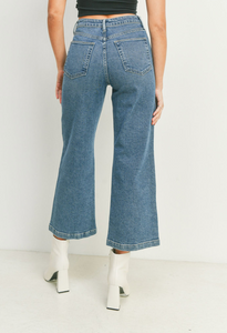 Front Pocket Wide Leg Jean