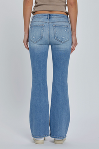 Front Pocket Low Rise Flare Jean